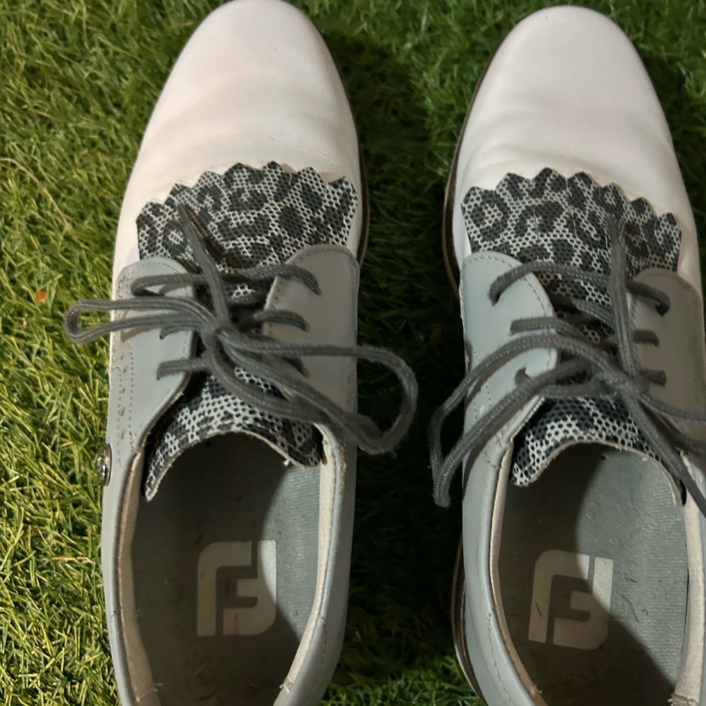 FootJoy White and Gray Women's Golf Shoes